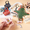 Beadthoven 30 Sets 6 Colors Handbags Shape Polka Dot Pattern Paper Candy Gift Fold Bags ABAG-BT0001-02-5