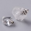 Hexagon Natural Quartz Crystal Perfume Bottle Pendants G-H241-03E-P-3