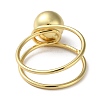 Rack Plating Brass Round Ball Finger Rings RJEW-K249-02G-3