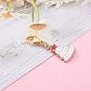 Christmas Theme Alloy Enamel Pendants X-HJEW-JM00427-04-5