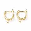 Brass Hoop Earring Findings with Latch Back Closure LS-KK-A172-19G-1