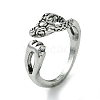 Snake Alloy Open Cuff Rings RJEW-K275-83AS-1