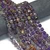 Natural Purper Lodolite Quartz Beads Strands G-K389-A11-01-2