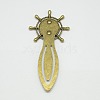 Tibetan Style Helm Bookmark Cabochon Settings X-TIBE-S163-AB-NR-2