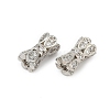 Brass Micro Pave Clear Cubic Zirconia Screw Clasps KK-H202-09A-P-2