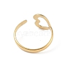 12Pcs Ion Plating(IP) 304 Stainless Steel Heart Open Cuff Rings for Women RJEW-G312-05G-4