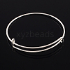 Adjustable Iron Expandable Bangle Making BJEW-R038-S-1