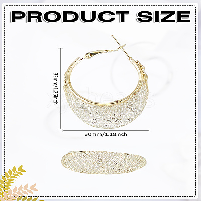 1Pc Zinc Alloy Hoop Earrings EJEW-LP0013-02-1