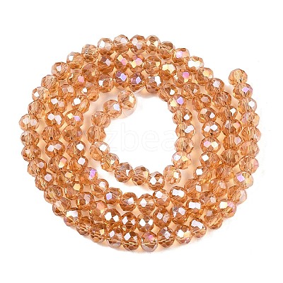Electroplate Glass Beads Strands EGLA-A044-T4mm-B23-1