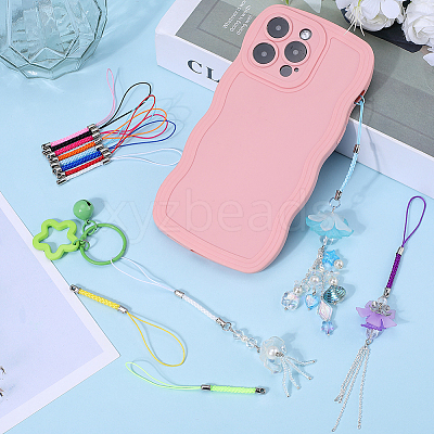 66Pcs 11 Colors Polyester Cord Mobile Straps FIND-GF0006-43-1