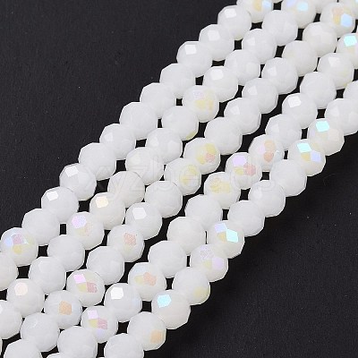 Electroplate Glass Beads Strands EGLA-A034-J4mm-L08-1