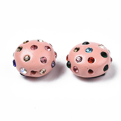 Polymer Clay Rhinestone Beads RB-S056-27F-1