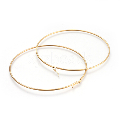 201 Stainless Steel Big Hoop Earrings EJEW-A052-20G-G-1
