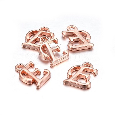 Rose Gold Plated Alloy Letter Pendants LS-X-PALLOY-J718-01RG-E-1