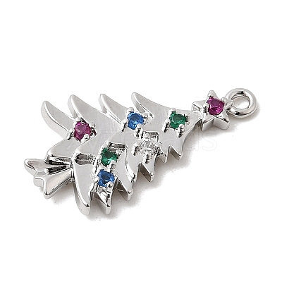 Christmas Brass Micro Pave Cubic Zirconia Pendants KK-L258-04P-A01-1