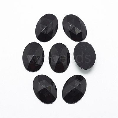 Acrylic Rhinestone Flat Back Cabochons GACR-Q011-30x40-01-1