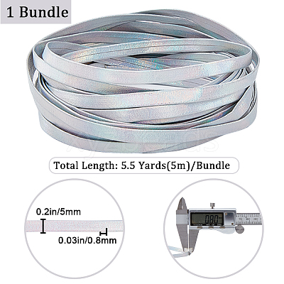 4.6~5M Laser Flat Imitation Leather Cord LC-GF0001-06A-02-1