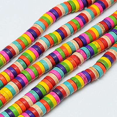 Synthetic Turquoise Beads Strands TURQ-G110-8x4mm-M-1