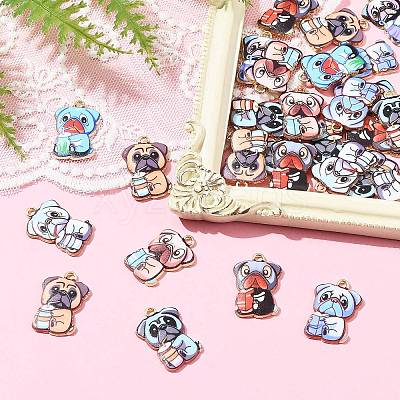 30Pcs Printed Alloy Pendants ENAM-CJ0005-58-1