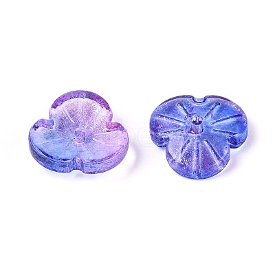 Baking Paint Transparent Glass Bead Caps DGLA-N014-09B-02-1