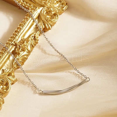 Non-Tarnish 304 Stainless Steel Irregular Chain Necklace for Women YE3522-2-1