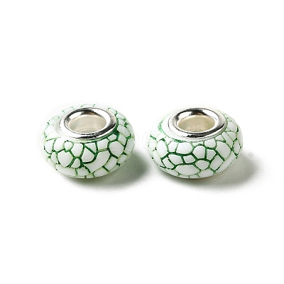 Opaque Resin European Beads RESI-C055-01J-1