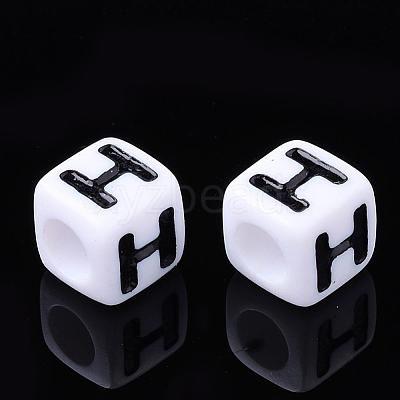 Letter Acrylic Beads PL37C9129-H-1
