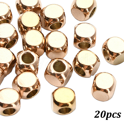 20Pcs 304 Stainless Steel Beads STAS-YW0003-24RG-1