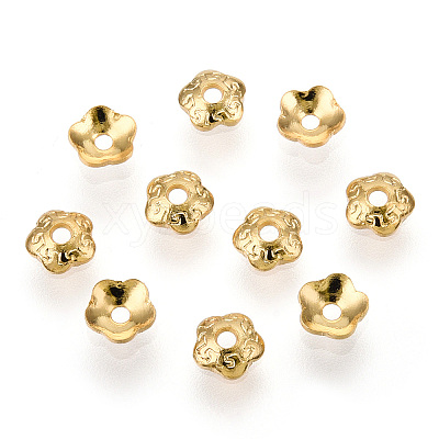 304 Stainless Steel Bead Caps STAS-Q194-24G-1