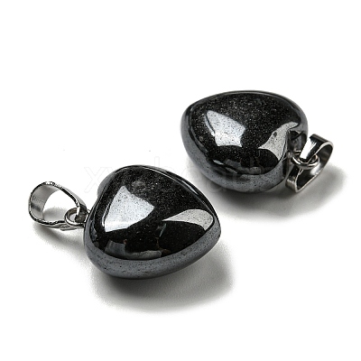 Natural Black Stone Pendants G-I311-A19-P-1