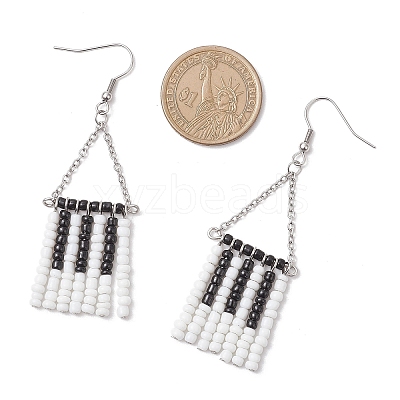Handmade Glass Seed Beads Dangle Earrings EJEW-TA00698-1