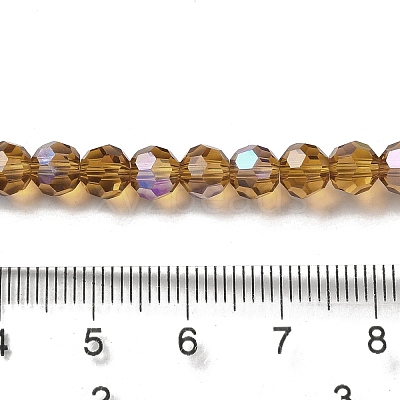 Electroplate Transparent Glass Beads Strands EGLA-A035-T6mm-L04-1