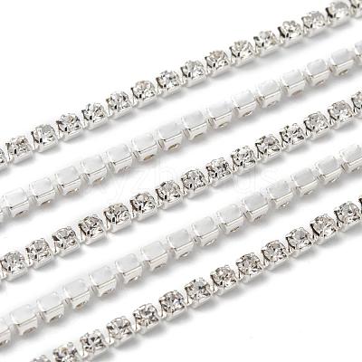 Brass Rhinestone Strass Chains CHC-T001-SS8-01S-1
