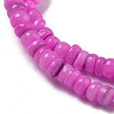 Dyed Natural Freshwater Shell Beads Strands BSHE-G039-07L-1