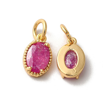 Real 18K Gold Plated Brass Micro Pave Cubic Zirconia Pendants KK-M243-07G-03-1