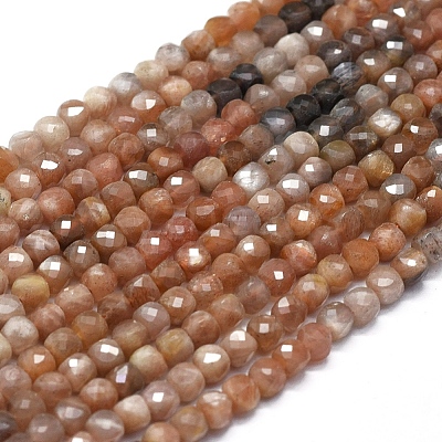Natural Sunstone Beads  Strands G-D0013-30-1