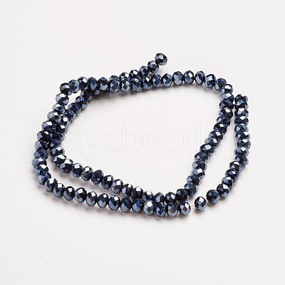 Electroplate Glass Beads Strands X-EGLA-D020-3x2mm-35-1