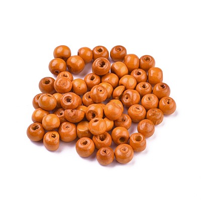Dyed Natural Wood Beads WOOD-Q006-8mm-09-LF-1