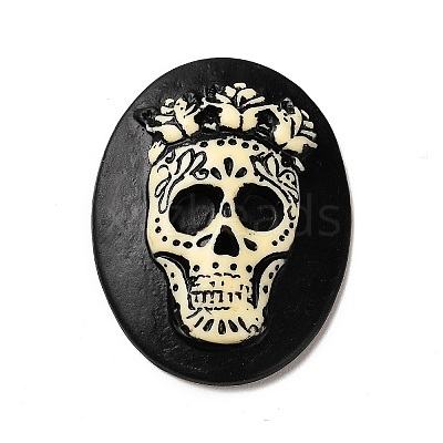 Halloween Opaque Resin Cabochons CRES-F023-01-1