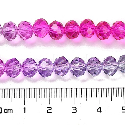 Transparent Painted Glass Beads Strands X1-DGLA-A034-T6mm-A06-1