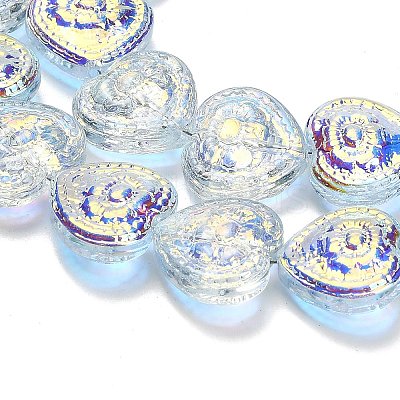 Electroplate Baking Paint Glass Beads Strands EGLA-K061-13A-AB08-1