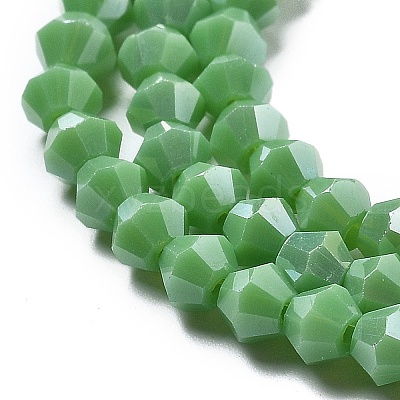 Opaque Solid Color Electroplate Glass Beads Strands EGLA-XCP0001-12B-1