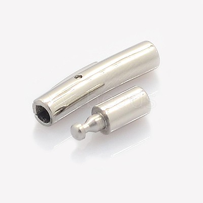 Tarnish Resistant 304 Stainless Steel Bayonet Clasps STAS-D043-1