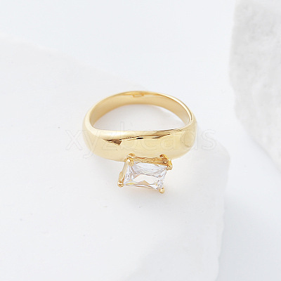 304 Stainless Steel Glass Finger Rings LS-MD8256-2-1
