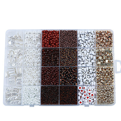 DIY 24 Style Acrylic & ABS Beads Jewelry Making Finding Kit DIY-NB0012-02C-1