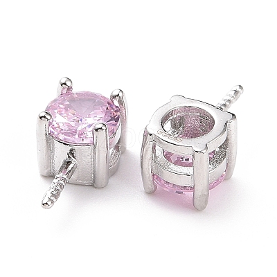 Rhodium Plated 925 Sterling Silver Peg Bails STER-D035-47P-06-1