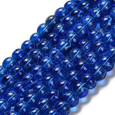 Drawbench Transparent Glass Beads Strands GLAD-Q012-4mm-22-1