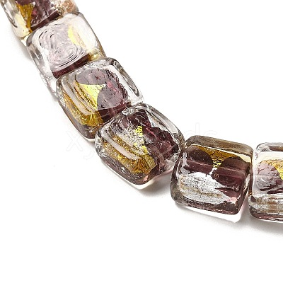 Handmade Gold Foil and Silver Foil Lampwork Beads FOIL-C001-01A-04-1