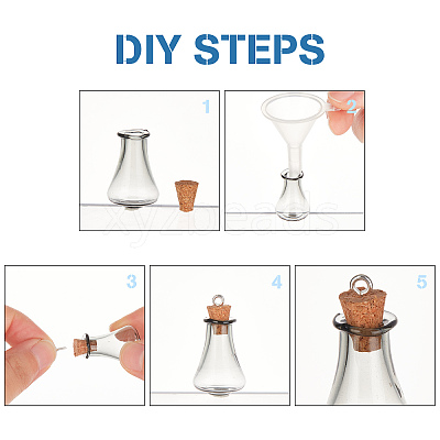 DIY Wish Bottle Pendant Making Finding Kits DIY-FH0004-31-1