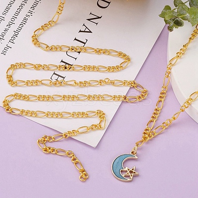 Iron Handmade Chains Figaro Chains Mother-Son Chains X-CHSM005Y-G-1